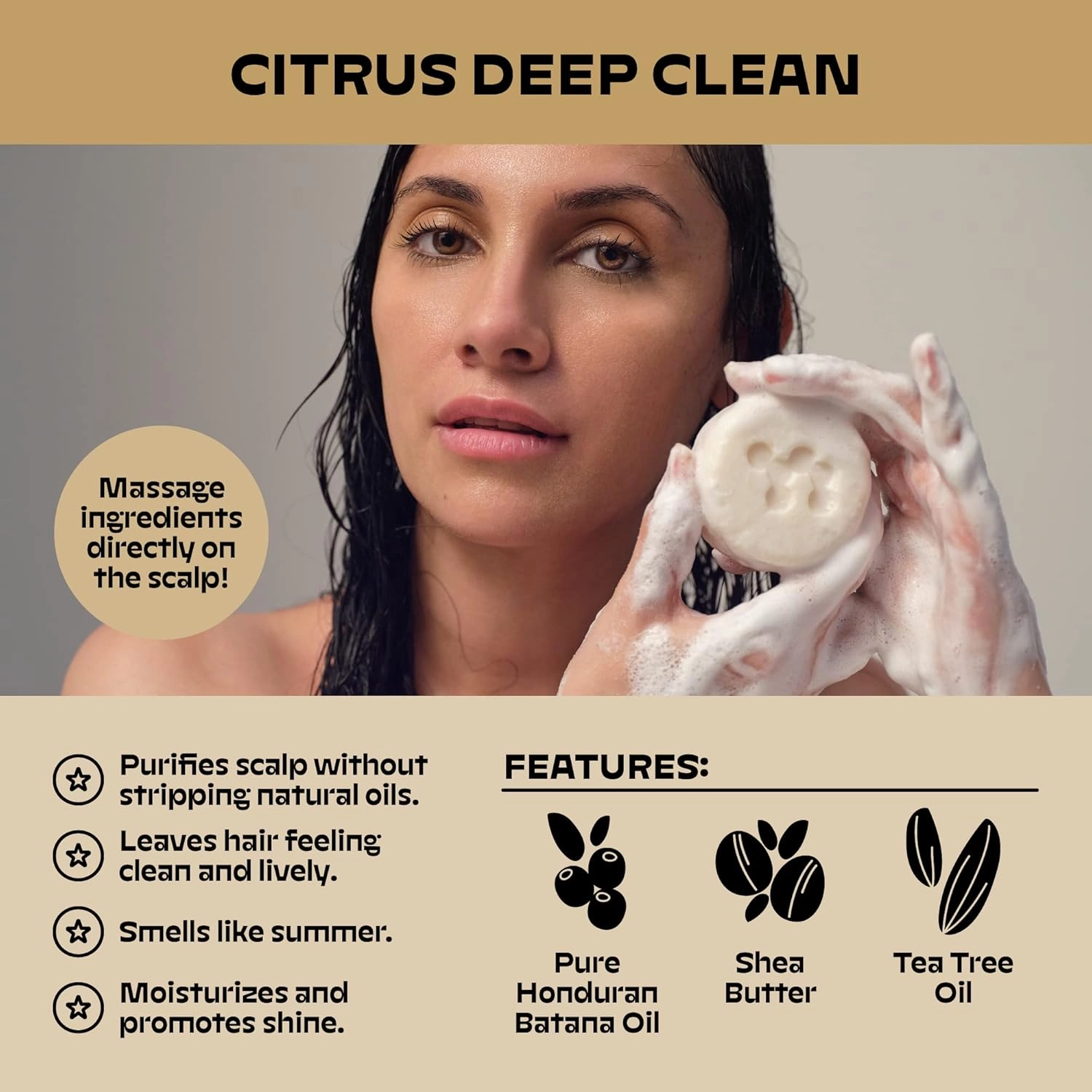 NOLE CARE Citrus Haircare Essential Set - Bar Shampoo and Conditioner, Detangles and Nourishes Oily-Prone Hair, Perfect for Gifting, Sustainable, 100% Plastic-Free Packaging