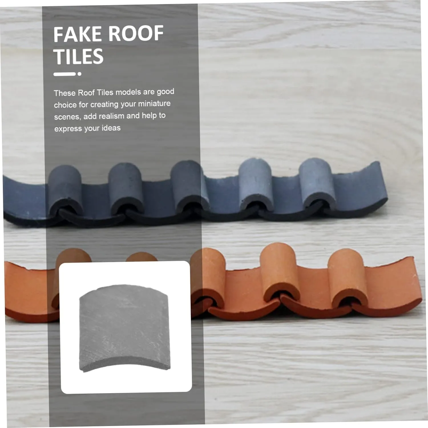 NOLITOY 3sets Fake Roof Tiles Miniature Bricks for Sand Table Mini House Decorations 70pcs*3