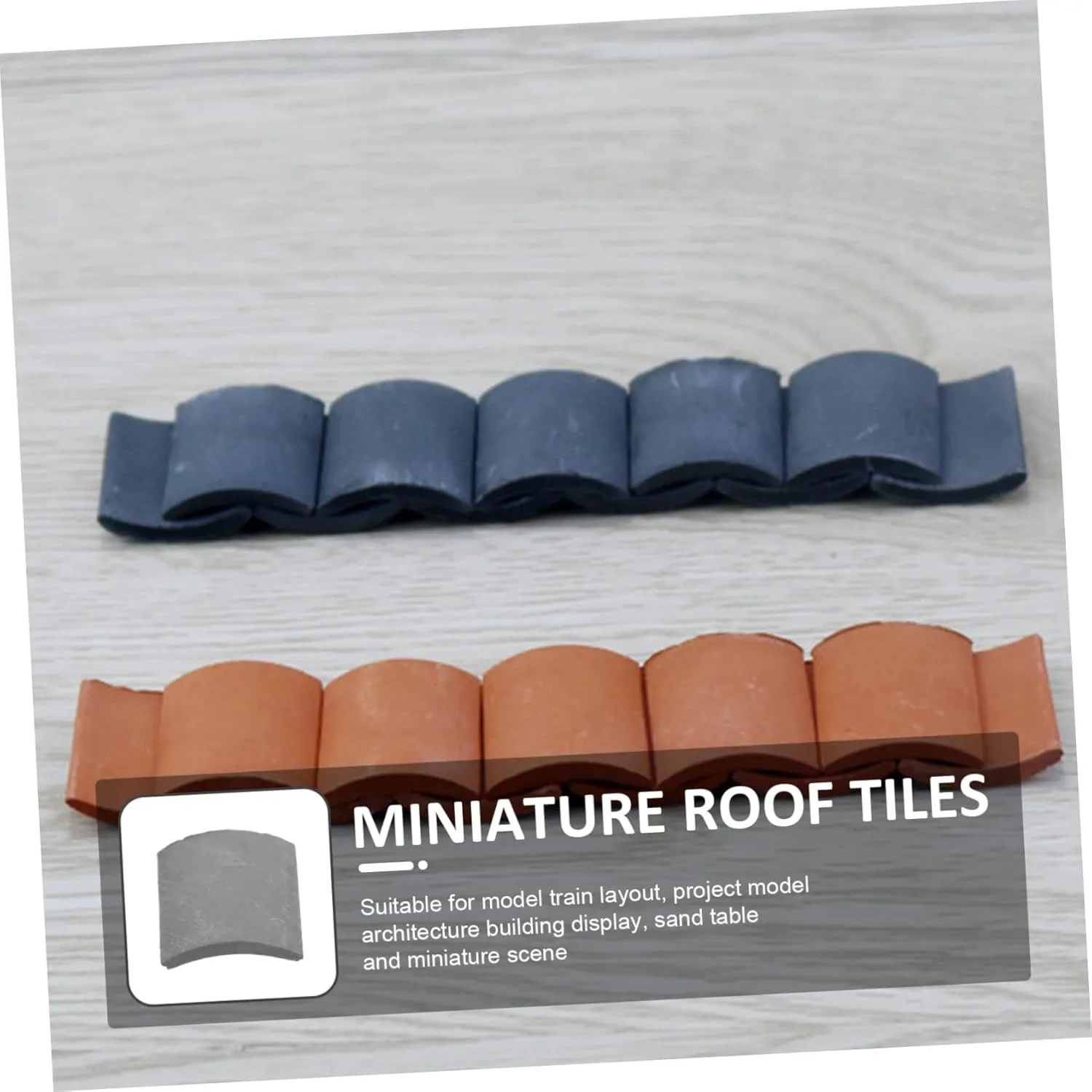 NOLITOY 3sets Fake Roof Tiles Miniature Bricks for Sand Table Mini House Decorations 70pcs*3