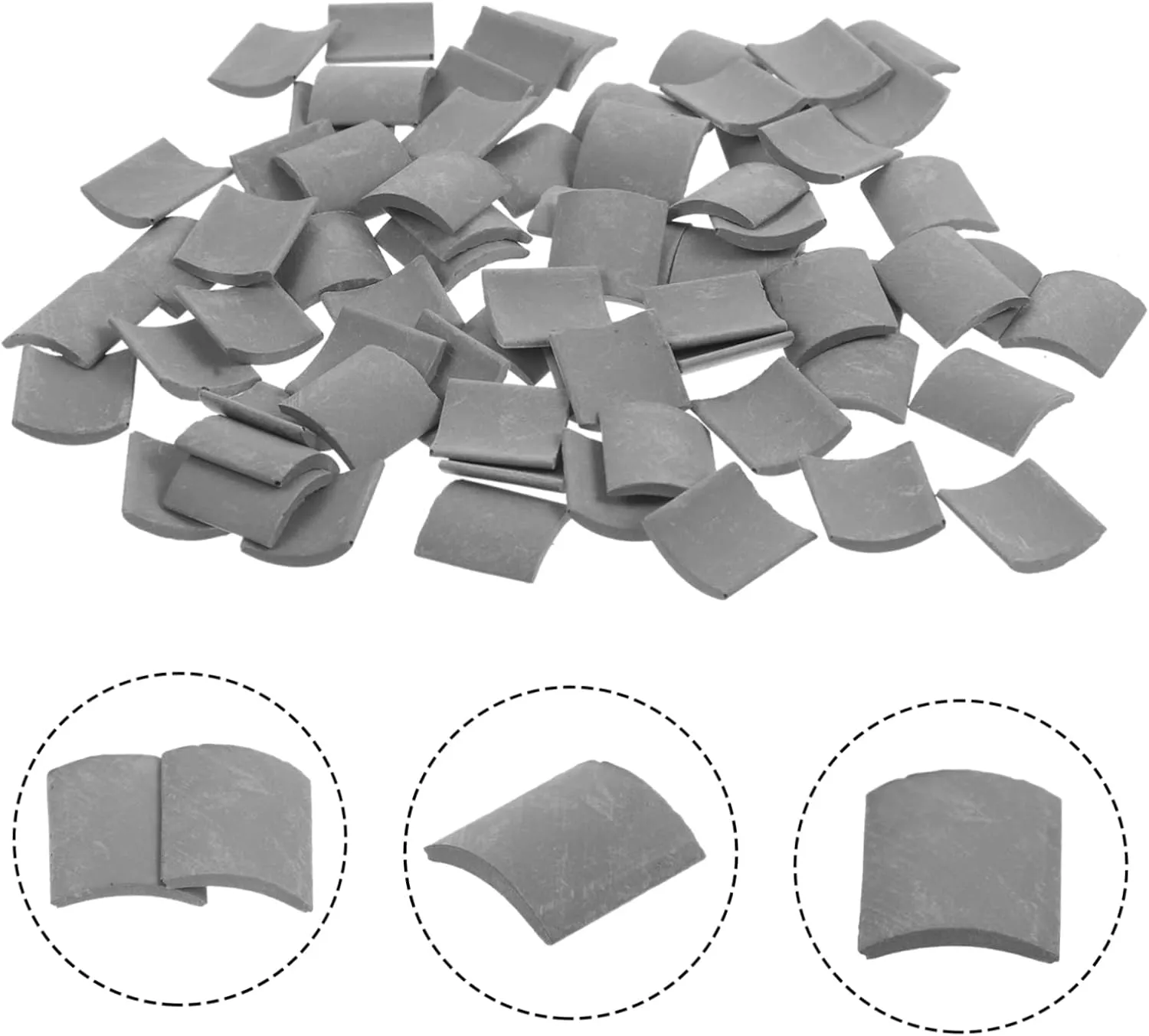 NOLITOY 3sets Fake Roof Tiles Miniature Bricks for Sand Table Mini House Decorations 70pcs*3