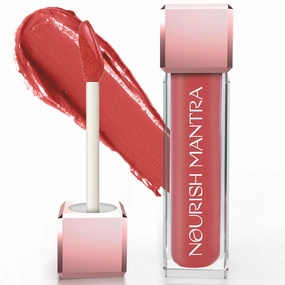NOURISH MANTRA Ishq vala Red Lipstick (3.5ml)/ Creamy Matte Liquid Lipstick with SPF/Water Proof/Smudge Proof/Transfer Proof/Long Lasting/Suits All Skin Tones