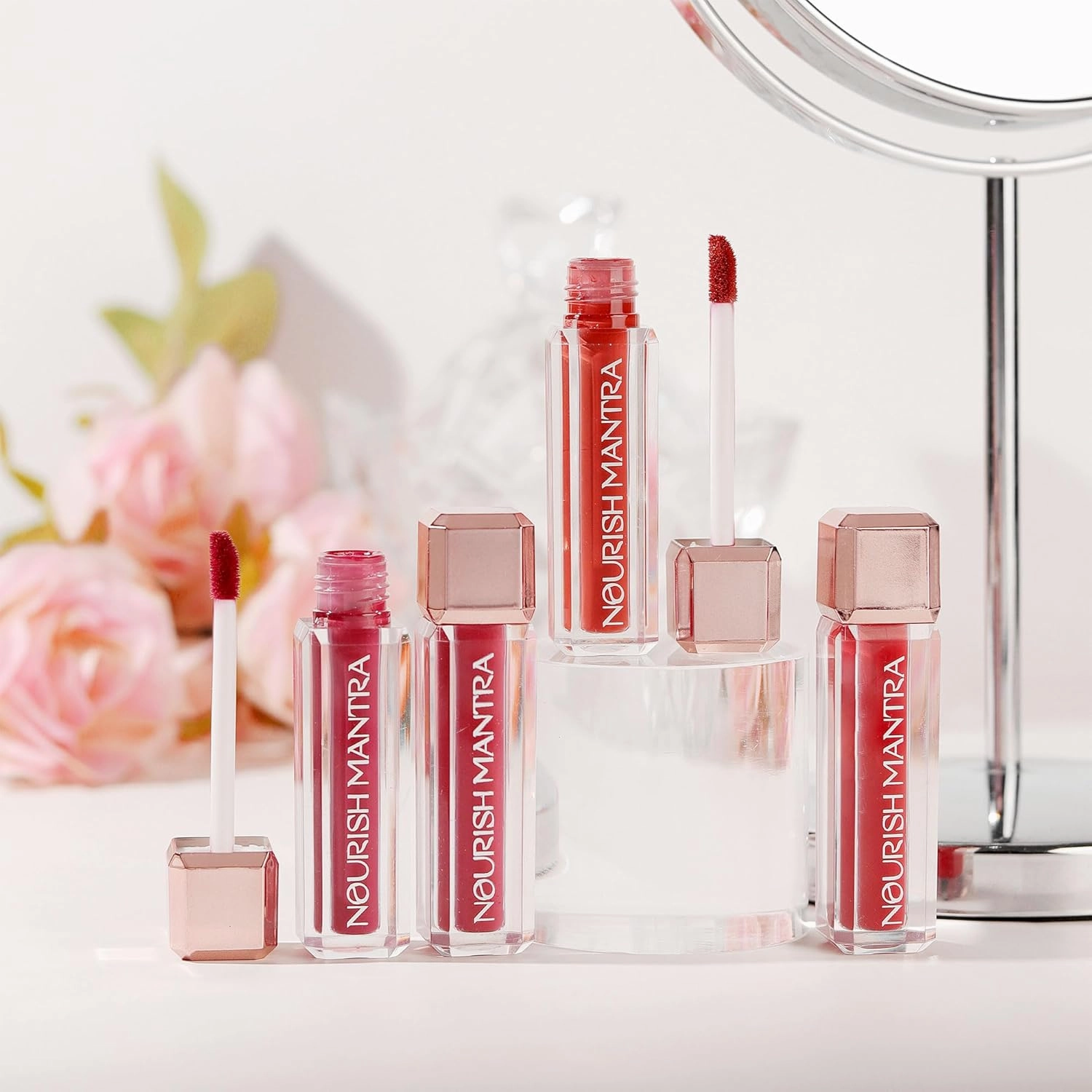 NOURISH MANTRA Tedha Medha Hazelnut Lipstick (3.5ml)/ Creamy Matte Liquid Lipstick with SPF/Water Proof/Smudge Proof/Transfer Proof/Long Lasting/Suits All Skin Tones