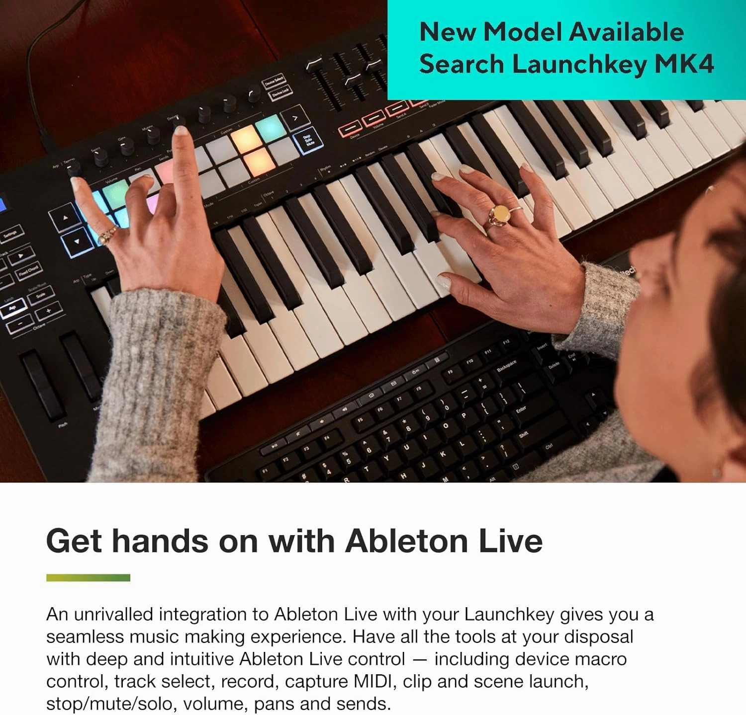 Novation Launchkey 25 [MK3] MIDI Keyboard Controller - Seamless Ableton Live Integration. Chord Mode, Scale Mode, and Arpeggiator — All the software you need for Music Production.
