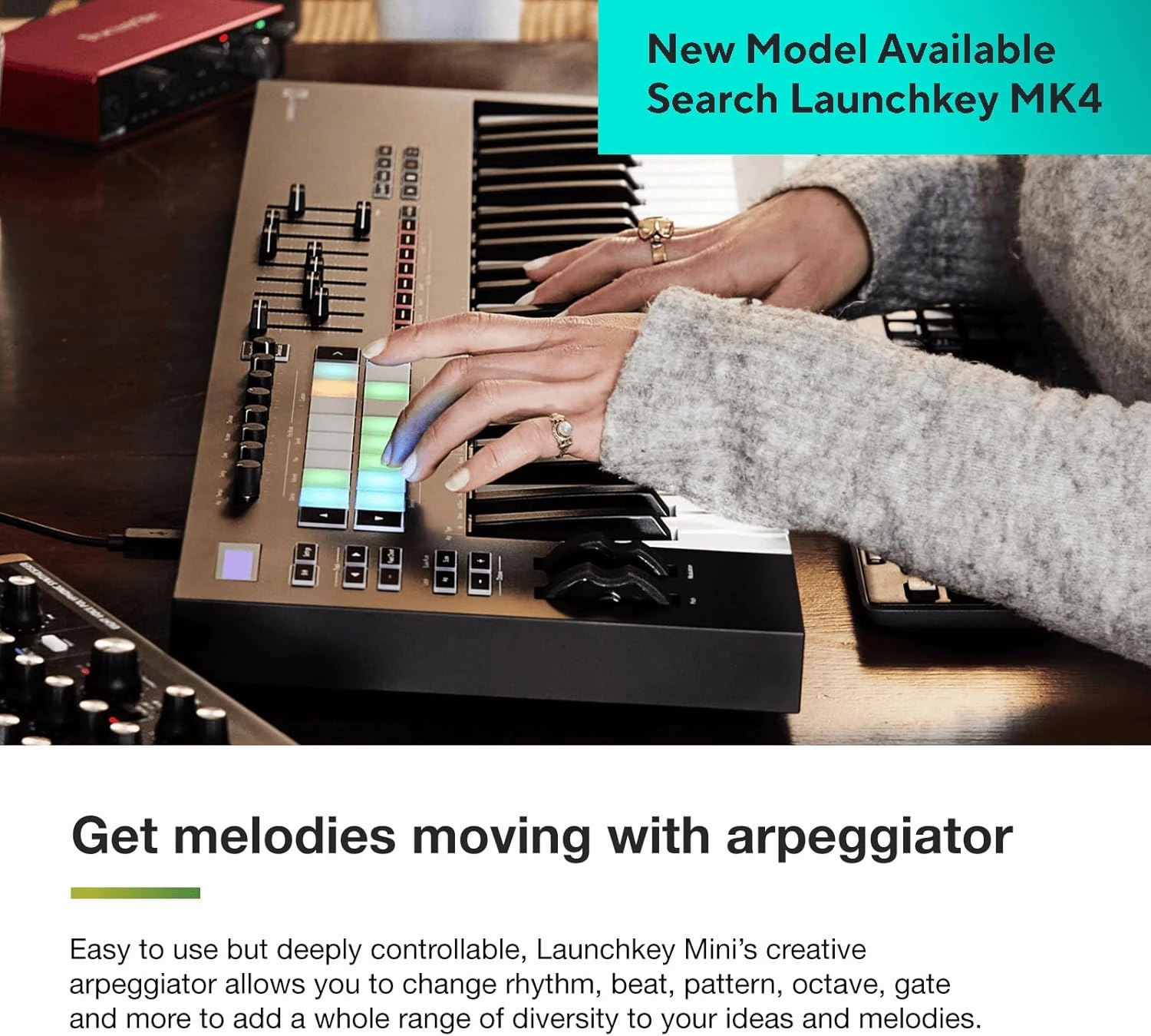 Novation Launchkey 25 [MK3] MIDI Keyboard Controller - Seamless Ableton Live Integration. Chord Mode, Scale Mode, and Arpeggiator — All the software you need for Music Production.