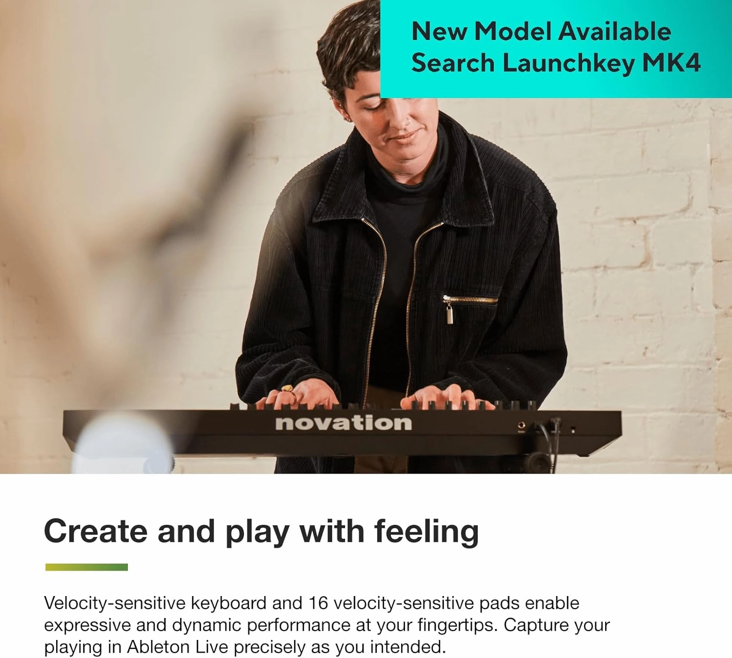 Novation Launchkey 25 [MK3] MIDI Keyboard Controller - Seamless Ableton Live Integration. Chord Mode, Scale Mode, and Arpeggiator — All the software you need for Music Production.