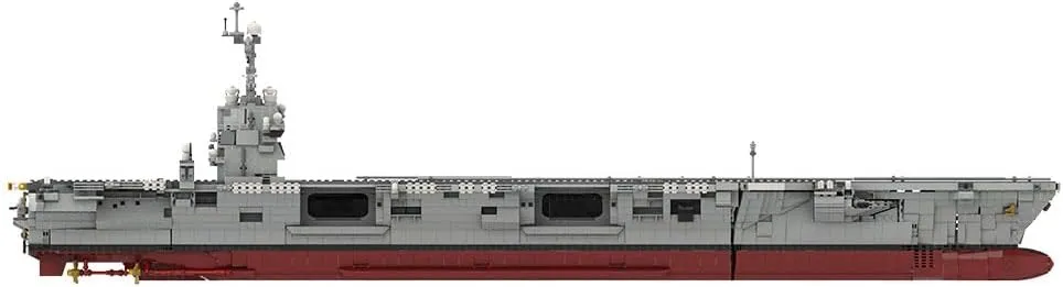 Nuclear-Powered US. Navy Aircraft Carrier Building Blocks, 1:300 Scale MOC-192566 Military-Themed Assembly Kits, Perfect for Present, 6361 Pieces, Upgrated Version