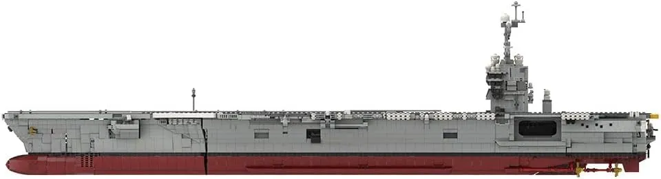 Nuclear-Powered US. Navy Aircraft Carrier Building Blocks, 1:300 Scale MOC-192566 Military-Themed Assembly Kits, Perfect for Present, 6361 Pieces, Upgrated Version