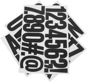 NUOBESTY 24 Sheets Multi Function Alphabet and Number Stickers Self Adhesive Decorative Letter Decals for DIY Craft Projects Scrapbooking and School Decor
