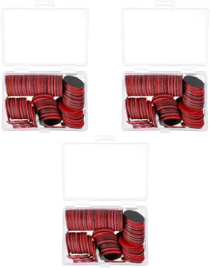 NUOBESTY 300 pcs Chip Learning Disks Home with - Chips Counting Counters Red for Plastic Bingo Markers Math Round Educational Tokens Colored Plaything Black Two-Color Kids Storage