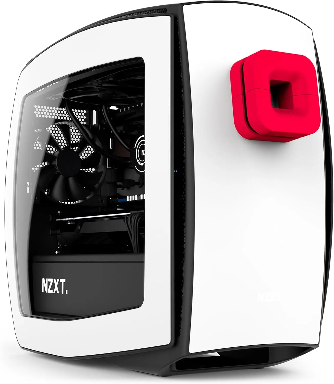 NZXT Puck - Cable Management and Headset Mount - Compact Size - Silicone Construction - Powerful Magnet for Computer Case Mounting - Red