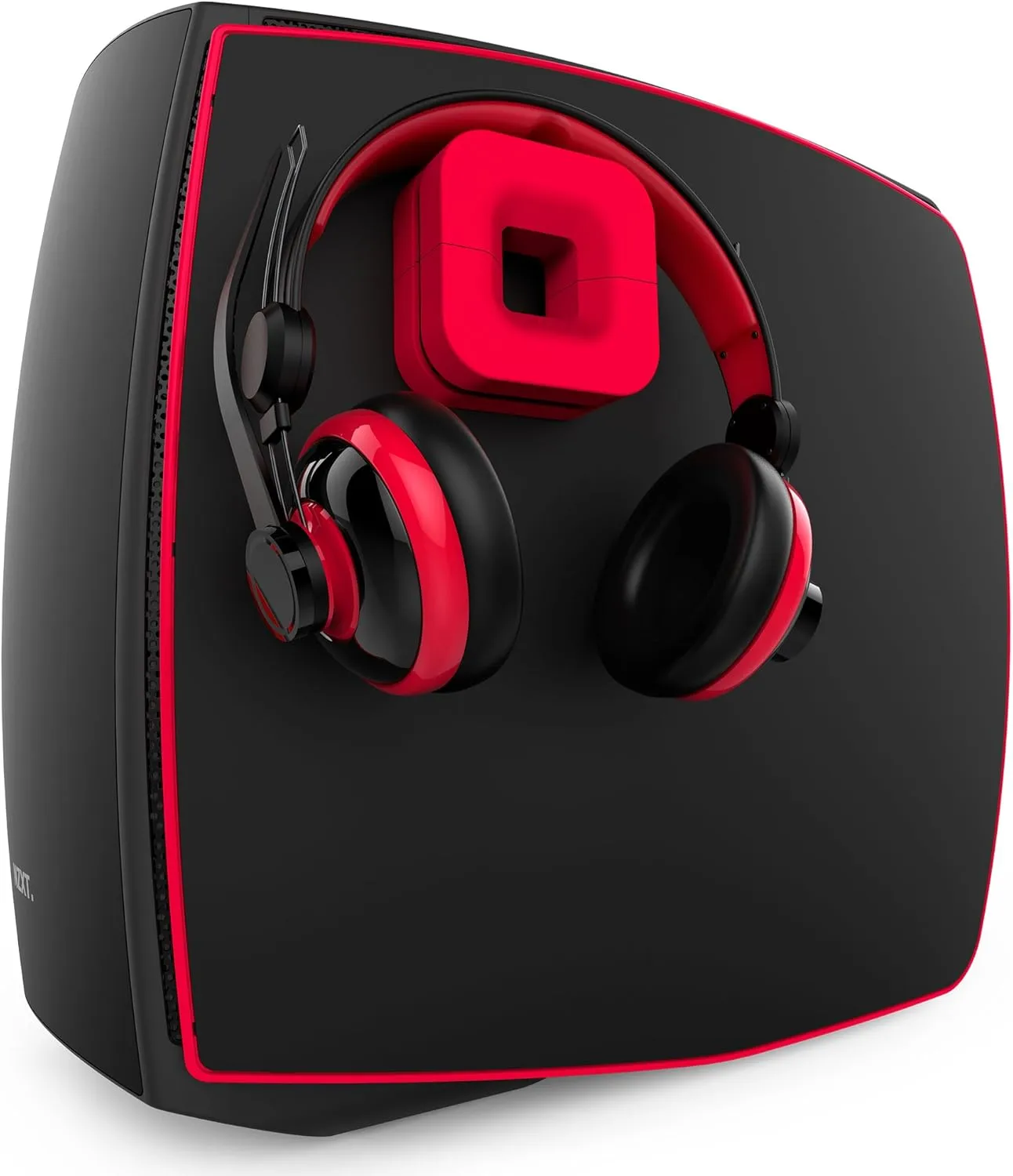 NZXT Puck - Cable Management and Headset Mount - Compact Size - Silicone Construction - Powerful Magnet for Computer Case Mounting - Red