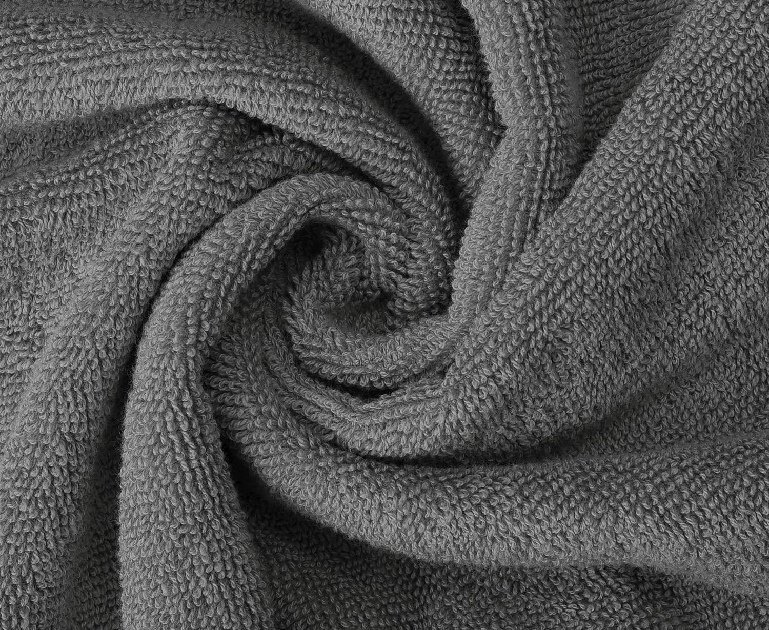Oakias Premium Towel Set 600 GSM 6 Piece Grey - 100% Ring Spun Cotton Highly Absorbent Towels Set - Super Soft Bathroom Towel Set - Hotel Quality Double Stitched Hem - Ideal for Hotels, Spa, Gyms
