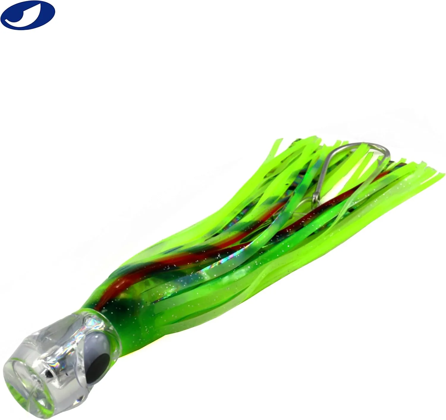 OCEAN CAT Saltwater Trolling Lures Set, Offshore Fishing Lure Rigged Circle Hook & 6 in/9 in Hoochie Octopus/Squid Skirts for Catching Mahi, Tuna, Wahoo and Big Game Fishes