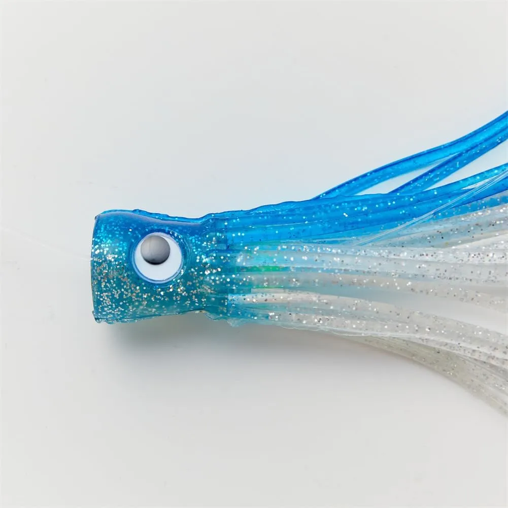 OCEAN CAT Teaser Chain Lures Trolling Lure Saltwater Fishing Lures with Stainless Steel Hook and High Strength Fishing Line Fully Rigged Teasers for Wahoo Tuna Marlin Mahi Mahi