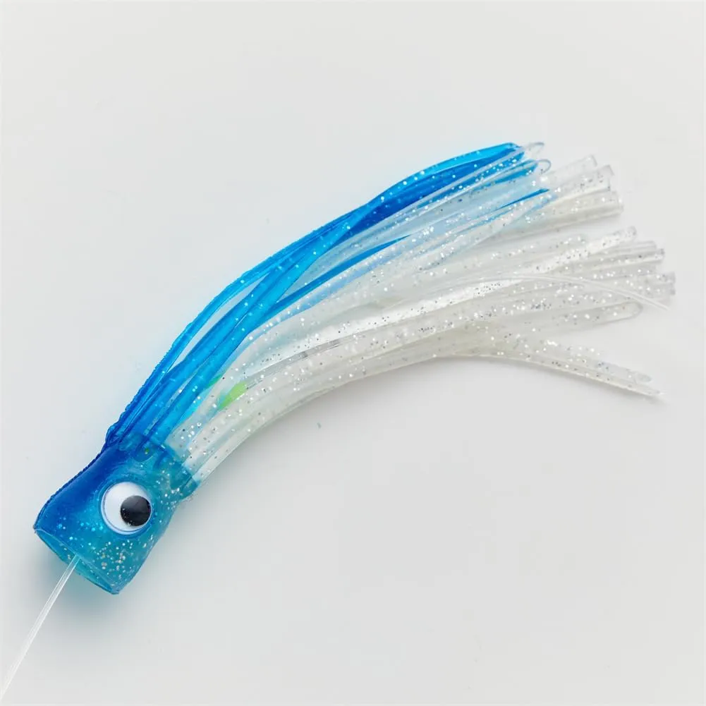 OCEAN CAT Teaser Chain Lures Trolling Lure Saltwater Fishing Lures with Stainless Steel Hook and High Strength Fishing Line Fully Rigged Teasers for Wahoo Tuna Marlin Mahi Mahi