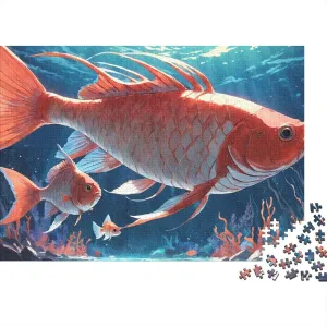 Oceans for Adults Fun Jigsaw Puzzles 500 Pieces Colorful Fish Toy Intellectual Game Stress Relief Toy Home Decoration Education Game Challenge Educational 500pcs (52x38cm)
