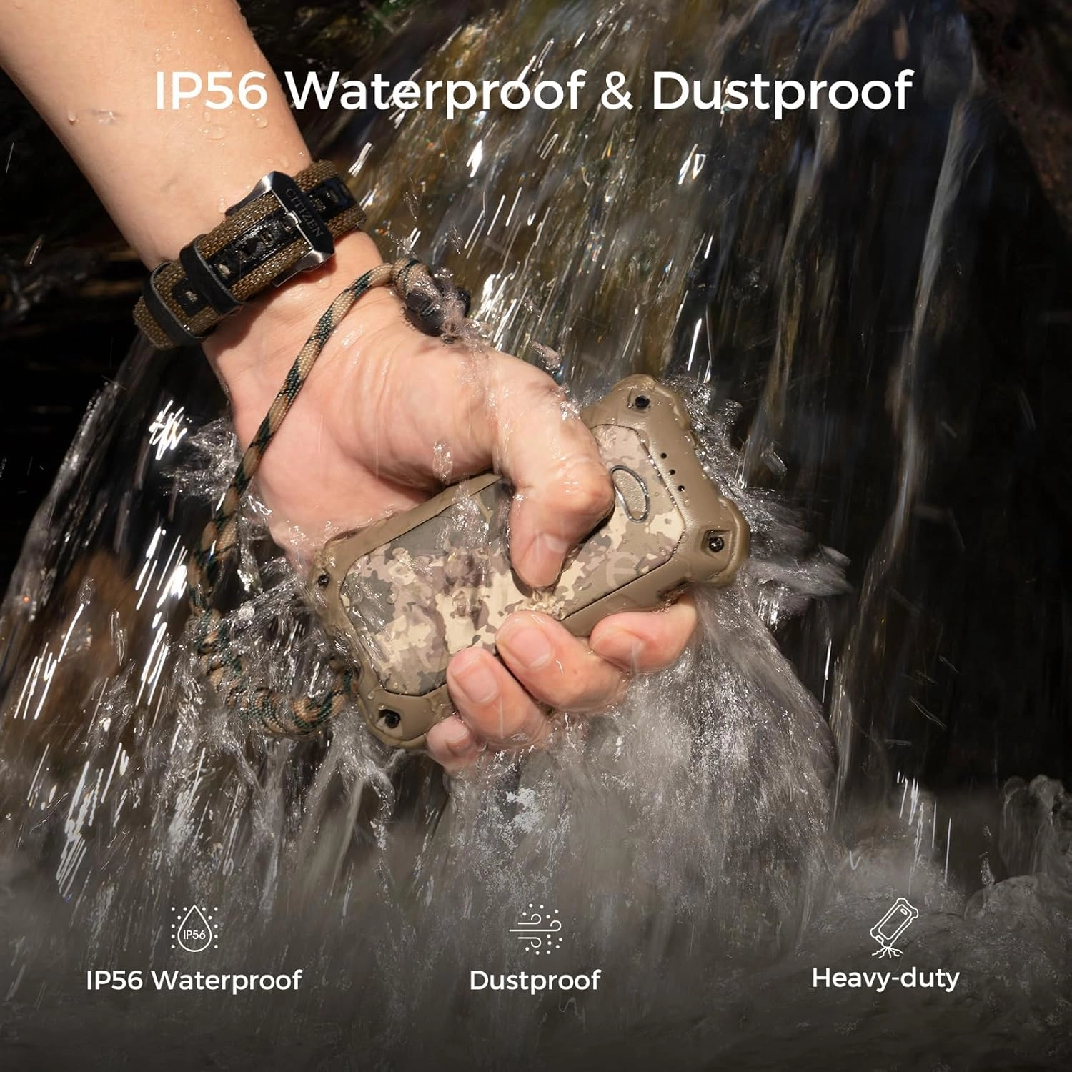 OCOOPA IP56 Waterproof Hand Warmer Rechargeable 10000mAh, Extra Heat Mode,16hrs Heating, Handwarmer with Torchlight, PD & QC Electric Hands Heater, Winter Outdoor Gifts for Men Hunting Camping Hiking