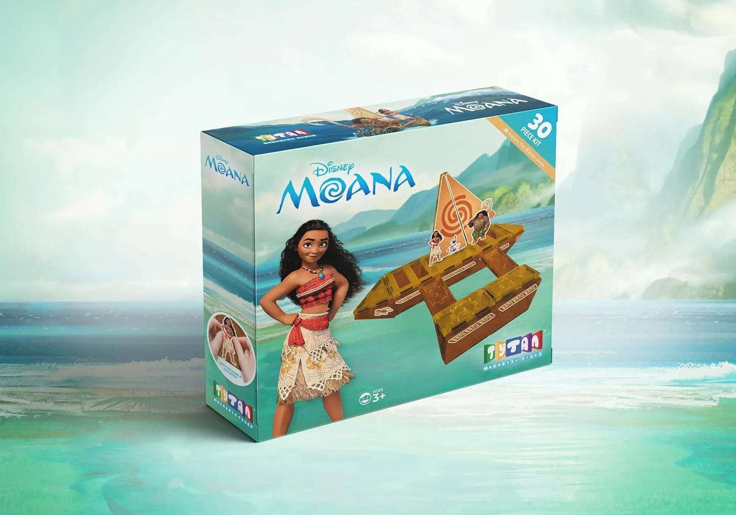 Official Disney Licensed Moana Magnetic Tile Set – 30-Piece