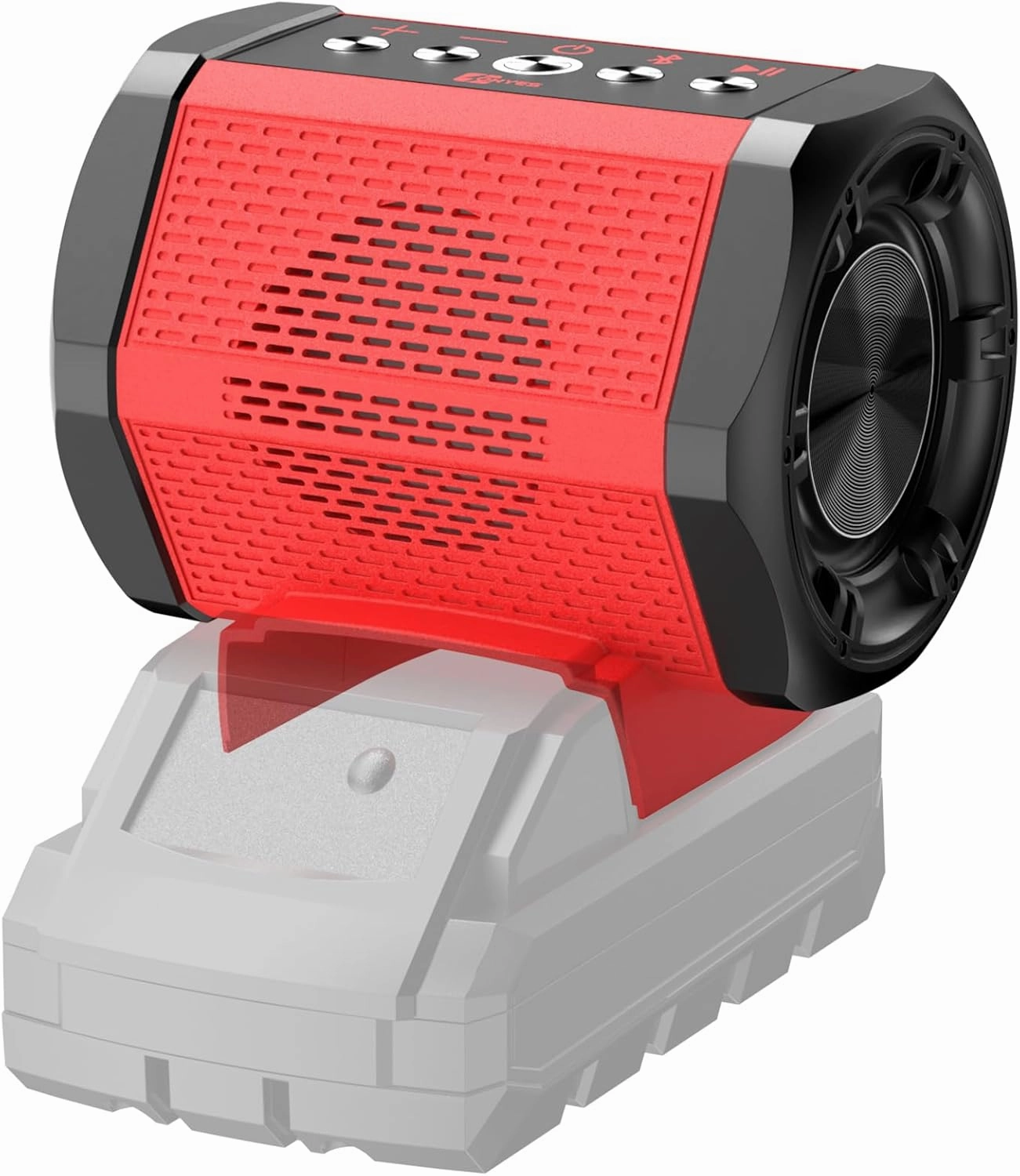 ohyes Bluetooth Speaker Compatible with Milwaukee 18V Battery Packs with USB-A/C Charging for Jobsite Camping & Parties (Battery not Included)