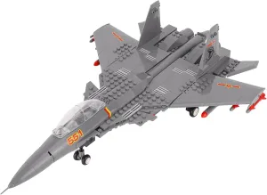 Oichy Fighter Building Sets Flying Shark Carrier-Based Air Force Building Block Set (285 Pieces), Aircraft Jet Toy Set Gifts for 6  Kids and Adults, Large