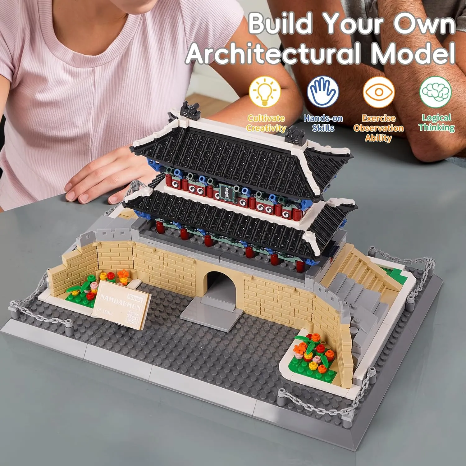 Oichy Namdaemun Model Building Kits, World Famous Architecture Building Blocks Set, Collection Namdaemun Toys Gifts Set for Adults and Kids(900 PCS)