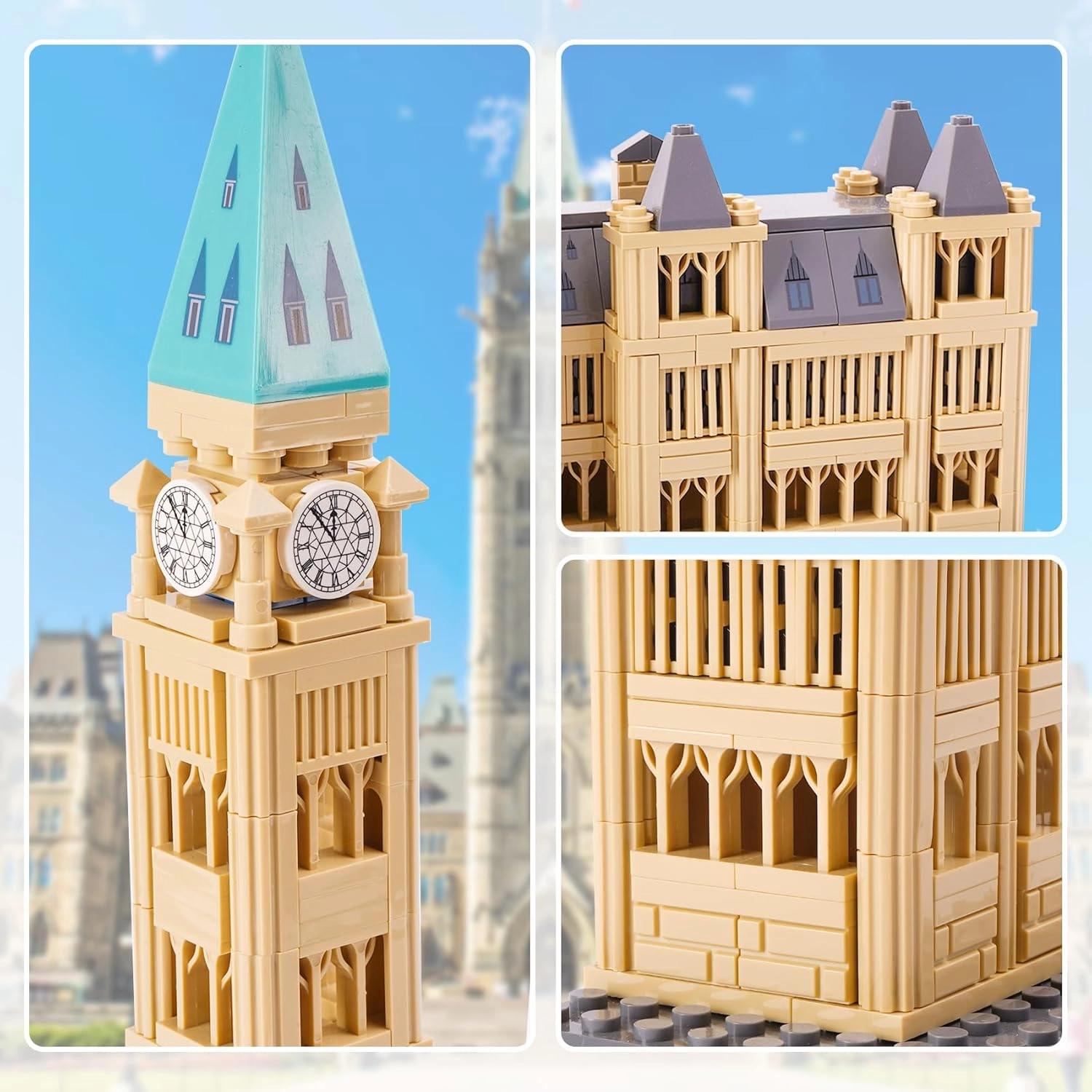 Oichy Parliament Hill Model Building Kits, World Famous Architectural Building Blocks Set, Ottawa Parliament Toy Set for Adults and Kids(608 PCS)