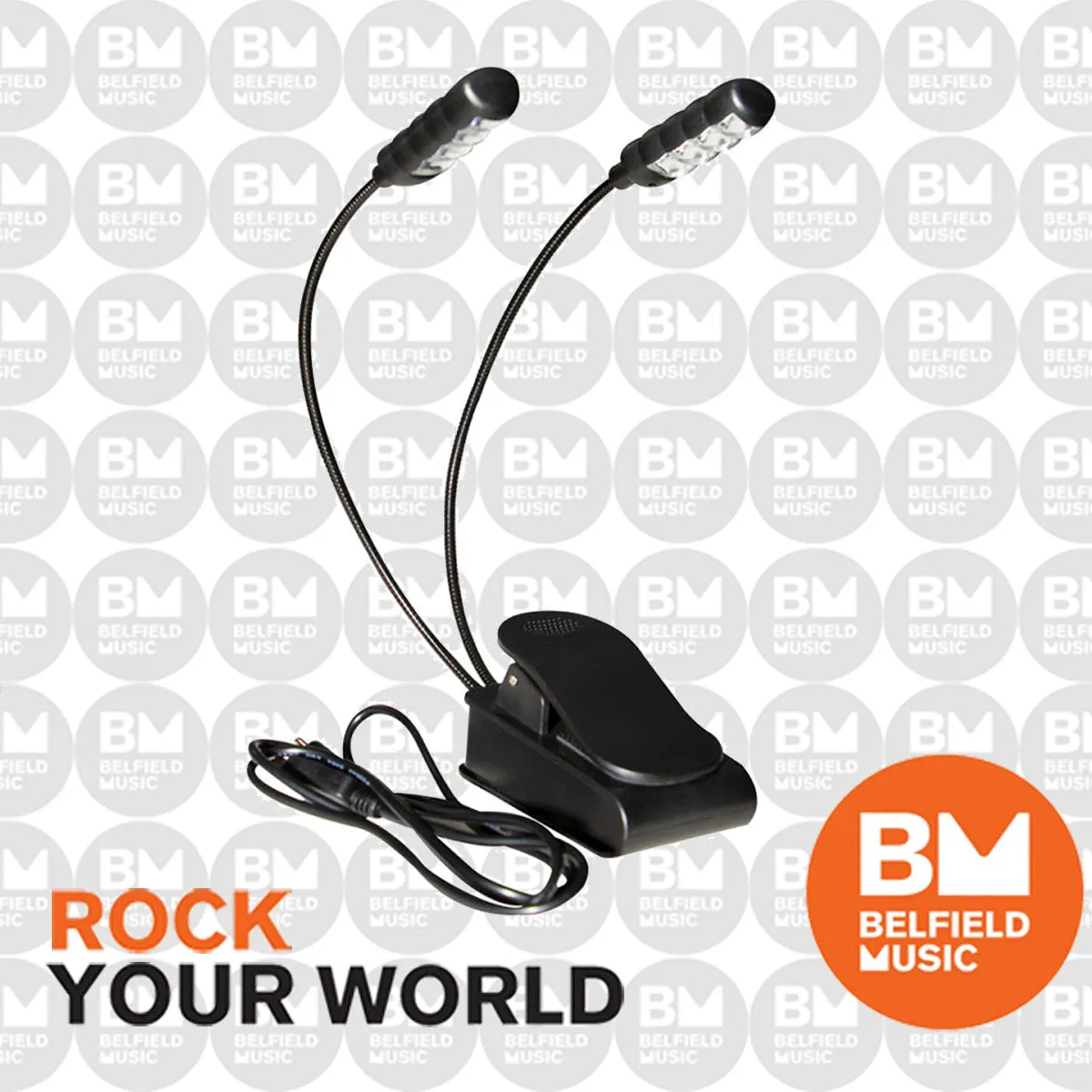 Onstage LED2224 Clip-On Light USB Rechargeable Dual