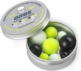 Oros Tech Pack Strike Indicators, Multi Size, 3 Each of Black, Yellow and Glow in The Dark