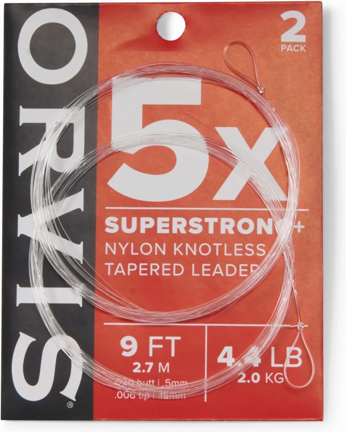 Orvis SuperStrong Plus Leaders - Tough Elastic Tapered Nylon Freshwater Fly Fishing Leader (2pk)