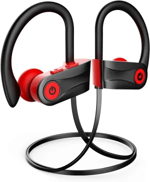 Otium Wireless Bluetooth 5.3 Sport Headphones Built-in Mic in Ear Running Headset with Earhooks 16 Hours Playtime
