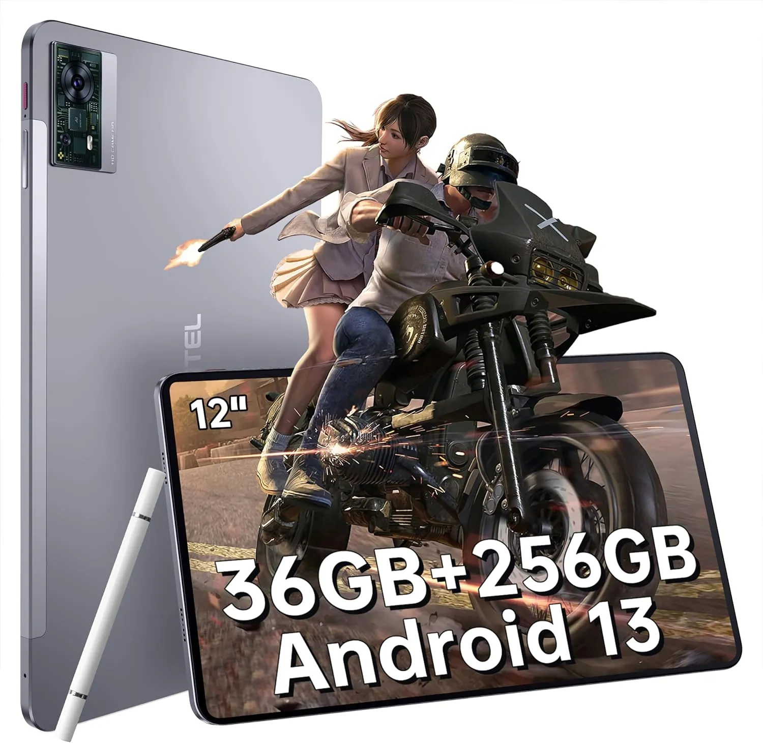 OUKITEL OT5 12 Inch Android 13 Tablet - 11000mAh 2K MTK Helio G99 Octa-Core 2.2GHz Gaming Tablets, 36GB RAM 256GB ROM 2TB Expand Tablet for Adults, 16MP 8MP Camera, Quad Speakers, BT 5.2/GPS/OTG