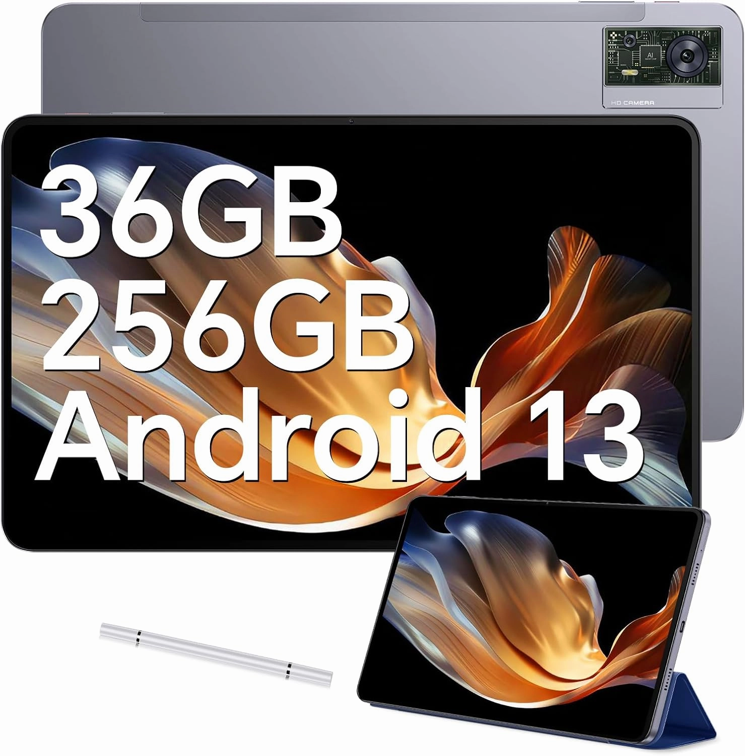 OUKITEL OT5 Tablet 12 inch 2K Display 2.2GHz Gaming Tablet with Pen, 36GB RAM 256GB/2TB ROM 11000mAh Battery Android 13 Helio G99 4G LTE/5G WiFi, Four Speakers, 16MP 2MP 8MP, GPS,Face ID,OTG,Dual SIM