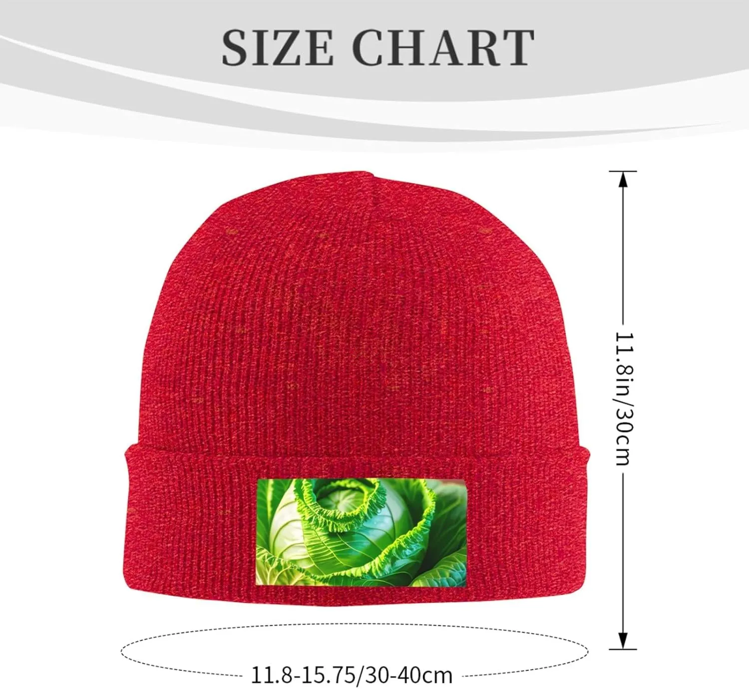 Our Bright Cabbage Print Knitted Hats are Not Only Warm But Also Fashionable (6 Colors)