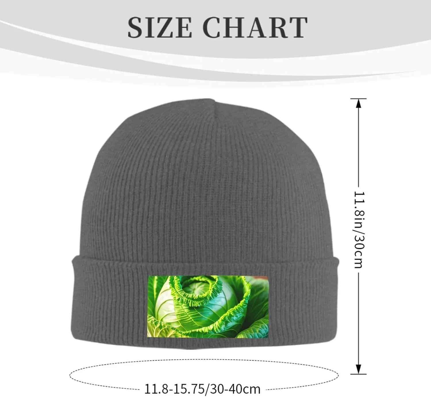 Our Bright Cabbage Print Knitted Hats are Not Only Warm But Also Fashionable (6 Colors)