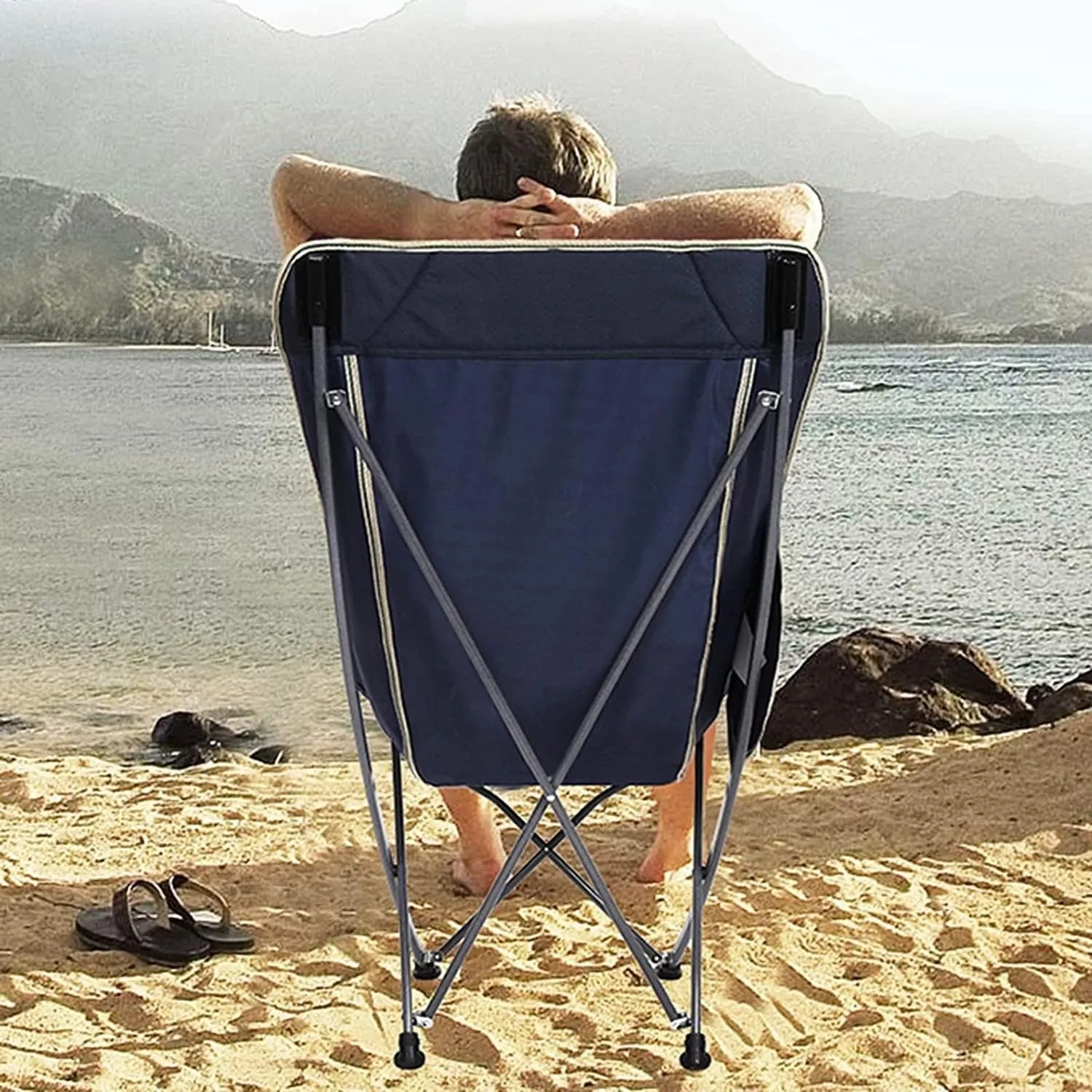 Outdoor Camping Chair Ultralight Folding Camping Chair with Backrest Leisure Beach Seat with Mesh External Hanging Bag Portable Backpack Chair Portable Folding Lawn Chai