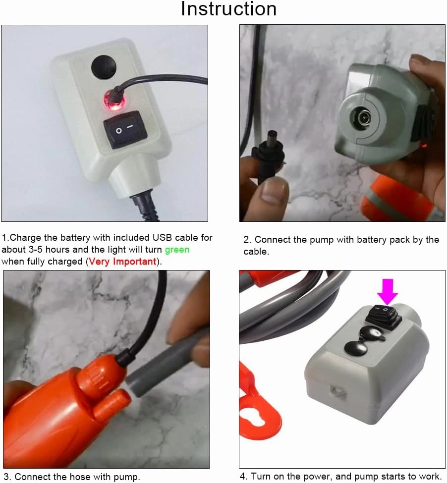 Outdoor Camping Shower Pump USB able Shower Head with Folding Bucket for Camping Hiking Traveling