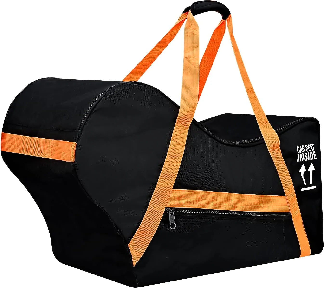 Padded Car Seat Travel Bag,Infant Gate Check Bag For Air Travel,Side Pocket,4 Protective Feet Sliding Pad。