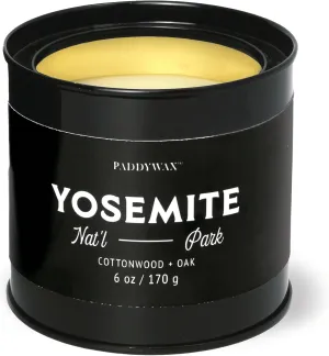 Paddywax National Parks Artisan Soy Wax Scented Candle Made in The USA, 6-Ounce Tin, Yosemite