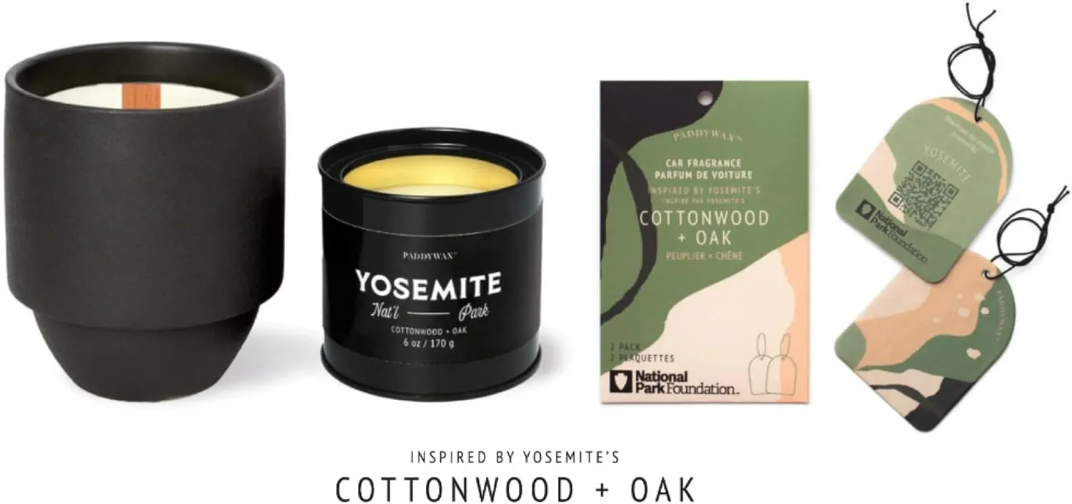 Paddywax National Parks Artisan Soy Wax Scented Candle Made in The USA, 6-Ounce Tin, Yosemite