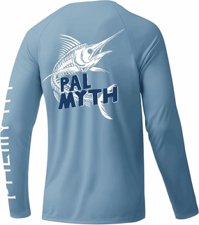 Palmyth Fishing Shirts for Men Long Sleeve Sun Protection Shirts UV UPF 50  T-Shirt Quick Dry