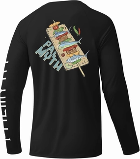 Palmyth Fishing Shirts for Men Long Sleeve Sun Protection Shirts UV UPF 50  T-Shirt Quick Dry