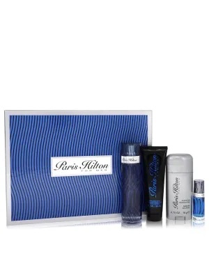 Paris Hilton Gift Set - 3.4 oz Eau De Toilette Spray   3 oz Body Wash   2.75 oz Deodorant Stick   .25 Mini EDT Spray for Men None Allowed OK