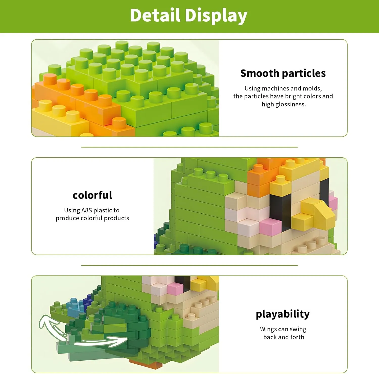 Parrots Micro Mini Building Block Sets Birthday Gift for Kids, Animals Buildling Model Kits, Mini Bricks Birds Series Toys for Kids（12 Boxes）