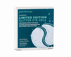Patchology Restoring Night Glitter Eye Gels - Under Eye Patches For Dark Circles for Puffy Eyes Care - Hydrating Eye Mask Patch with Retinol - Eye Bags, Puffiness & Wrinkles Reducer (5 Pairs)