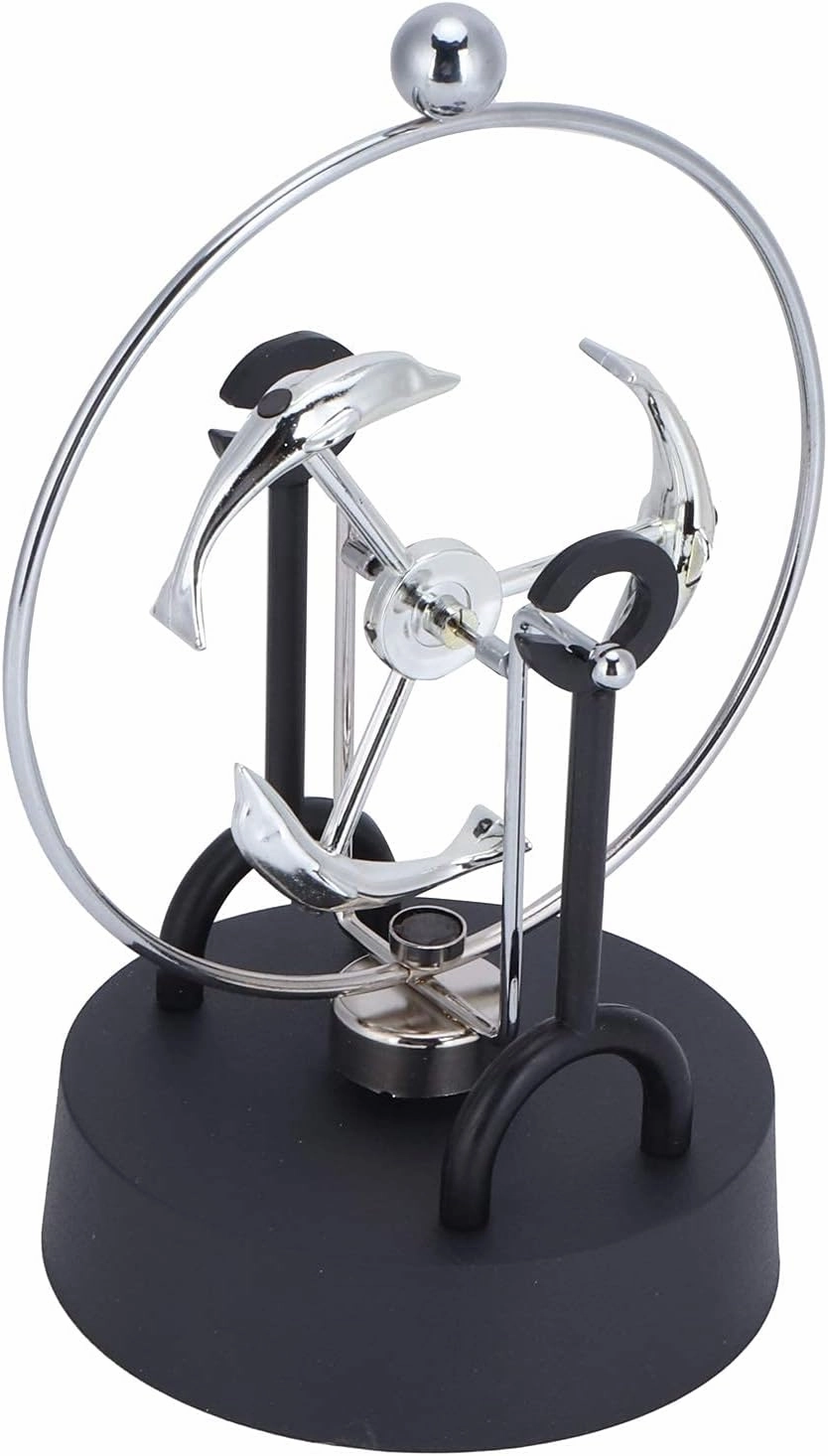 Perpetual Motion Desk Toy Magnetic Levitation Physical Science Toy Desk Decor USB/Battery Science Psychology Home Office Decor Toy Desktop Accessories