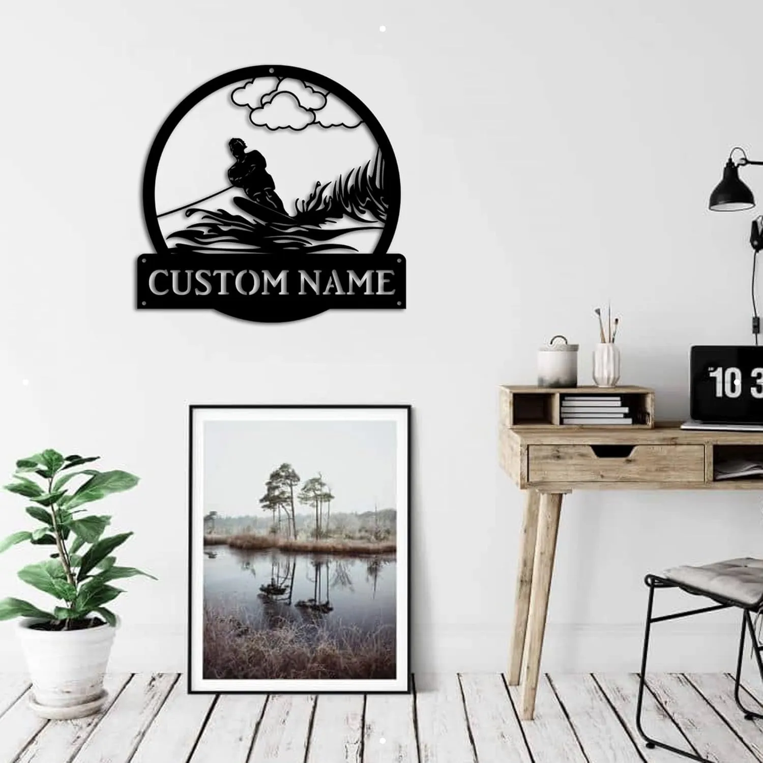 Personalized Wakeboarding Sport Monogram Metal Sign, Custom Wakeboarding Metal Sign, Birthday Gift, Wakeboarding Gift, 6 inches