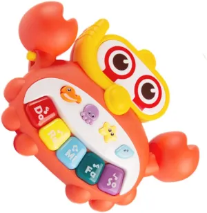Piano Cartoon Design Musical Instrument for Early Education Light Up Feature Develops Music Skills and Coordination Portable and Safe