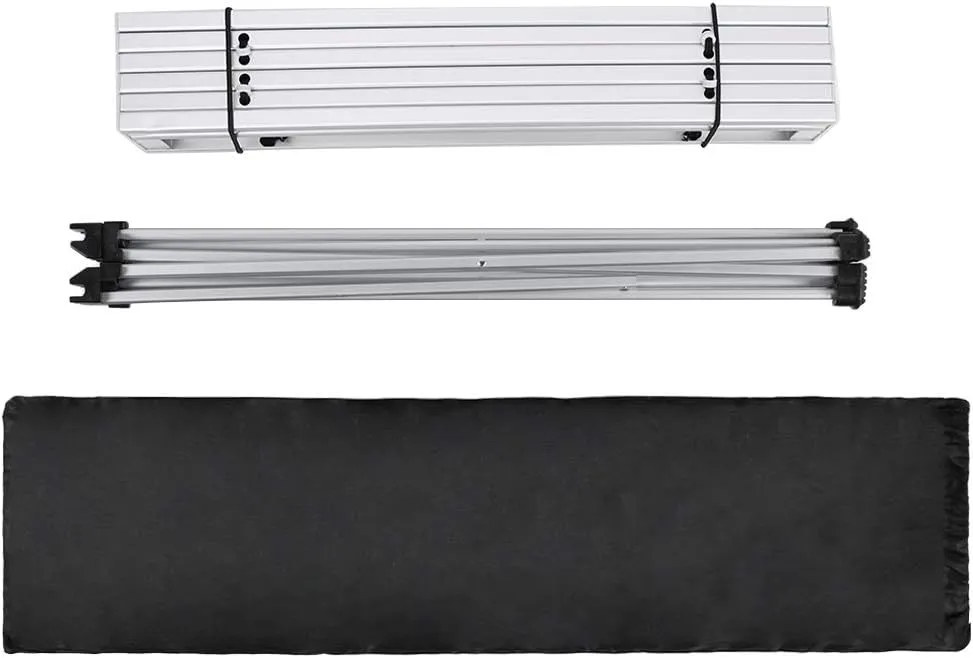 Pilipane Portable Aluminum Alloy Foldable Outdoor Camping Table, Lightweight and Durable(S)
