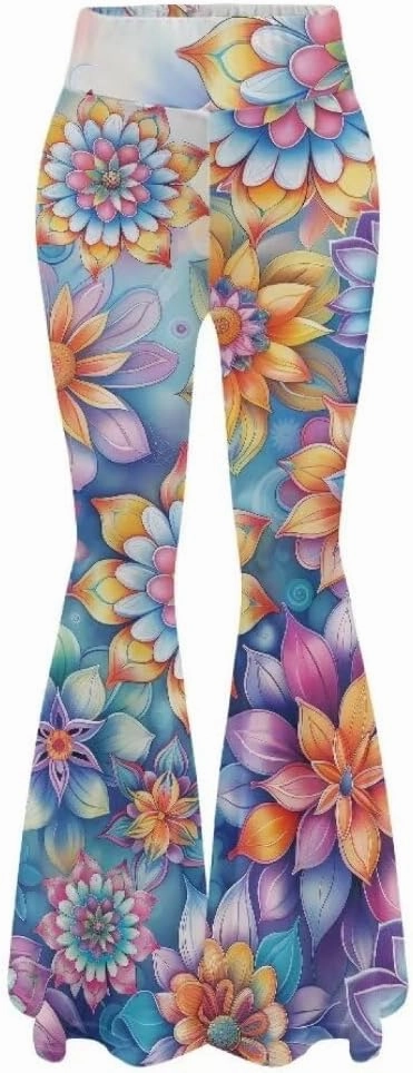 Pinupub Women Bootcut Yoga Pants Tummy Control High Waisted Wide Leg Casual Flared Leggings