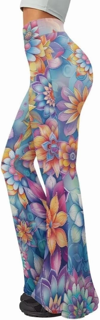 Pinupub Women Bootcut Yoga Pants Tummy Control High Waisted Wide Leg Casual Flared Leggings